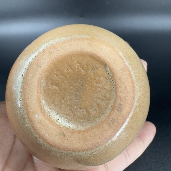 Vintage Frankoma Miniature Creamer Pitcher Glazed in Brown Hand Made Marked VTG - Picture 4 of 11